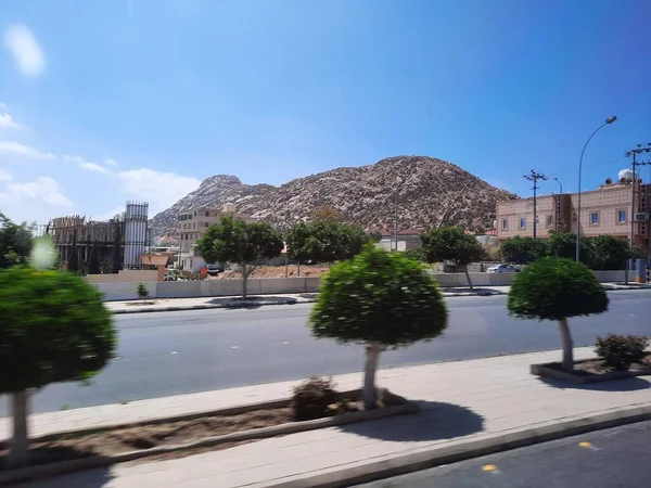 Bela Vista Diurna Ruas Edifícios Taif Arábia Saudita Estradas Limpas — Fotografia de Stock