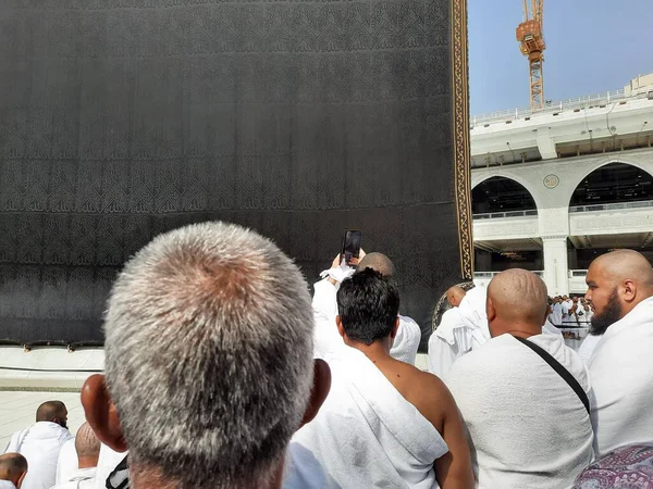 Pelgrims Van Hele Wereld Zijn Aanwezig Binnenplaats Van Masjid Haram — Stockfoto