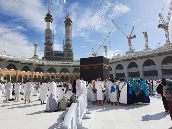 Pilgrimer Från Olika Länder Världen Framför Tawaf Gården Masjid Haram — Stockfoto