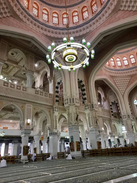 Piękny Widok Wnętrze Masjid Haram Mekka — Zdjęcie stockowe