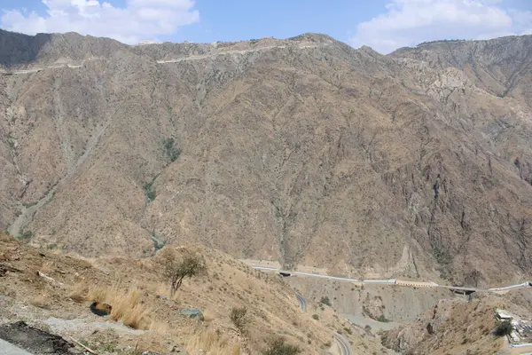 Чудовий Вид Гірську Дорогу Аль Баха Саудівська Аравія Протягом Дня — стокове фото