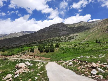 Pakistan 'daki Gilgit-Baltistan' ın görkemli doğal güzelliği. Gilgit-Baltistan şaşırtıcı doğal güzelliğiyle tanınır. Eşsiz manzaralar, yemyeşil ormanlar, soğuk çöller ve karla kaplı dağlar.. 