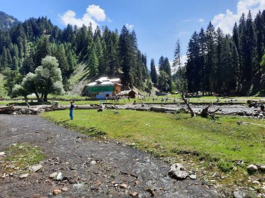 Kaşmir 'in Neelum Vadisi' ndeki Taobat Bala 'nın nefes kesici doğal güzelliği. Bu bölgede yemyeşil ağaçlarla, yüksek dağlarla ve ışıl ışıl akan pınarlarla dolu çarpıcı bir vadi var..