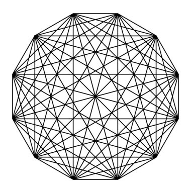 Geometric round sign. Sacred geometry, Metatron's cube