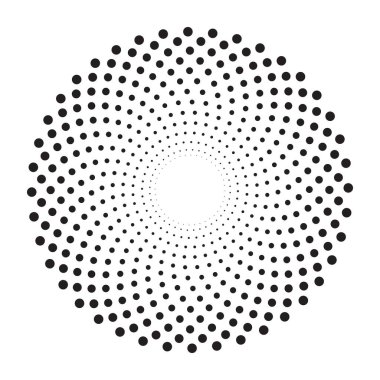 Abstract circle consisting of many dots