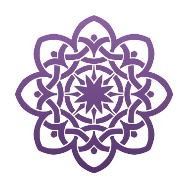 Vintage round abstract pattern in the shape of a flower