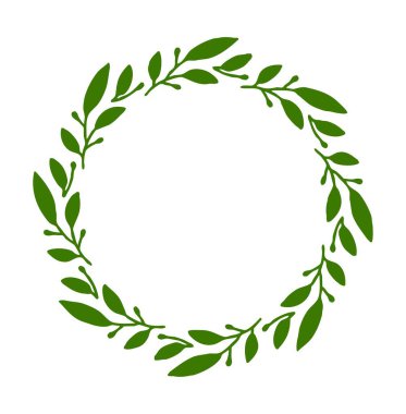 The branches are laid out in a circle. Twig ring.