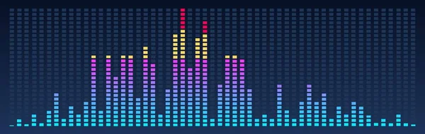 Ισοσταθμιστής Μουσική Φωνή Ηχητικό Κύμα Ηλεκτρονικός Εξισωτής Χρώματος — Διανυσματικό Αρχείο