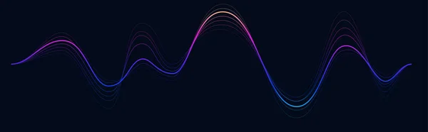 Цветная Музыка Пульсирует Звуковая Волна — стоковый вектор