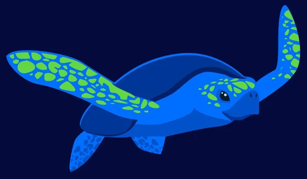 Illustration Einer Meeresschildkröte — Stockvektor
