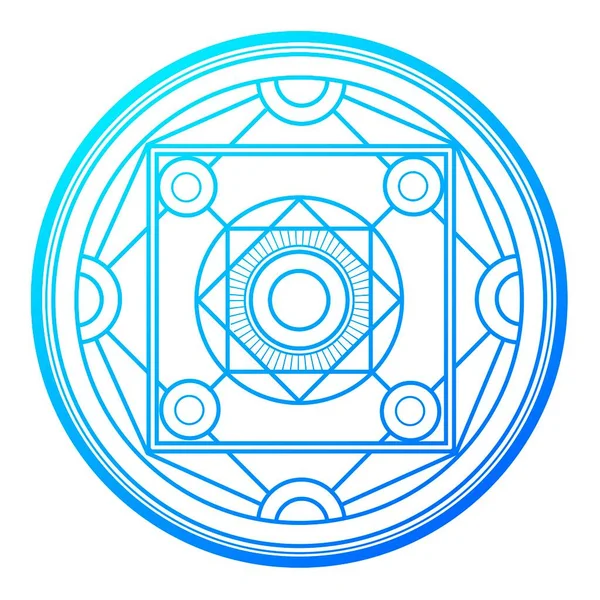 Алхимический Магический Круг Геометрический Алхимический Магический Круг — стоковый вектор