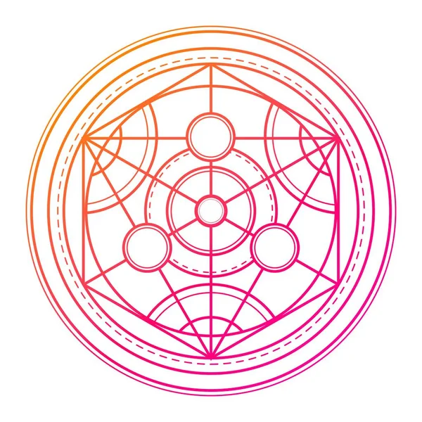 Alchemy Magic Circle Magic Circle Symbol Mystical Geometry — Stock Vector