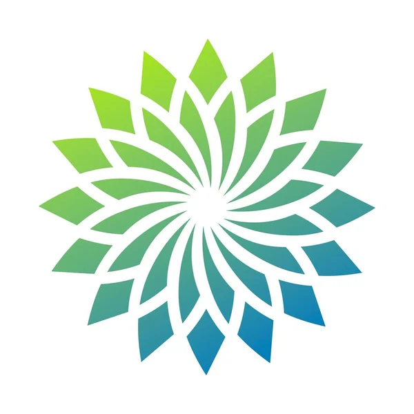 Soyut Geometrik Çiçek Sembolü Geometrik Çiçek Logosu — Stok Vektör