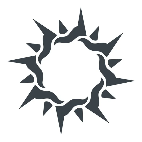 Абстрактний Знак Корони Шипів Або Сонця — стоковий вектор