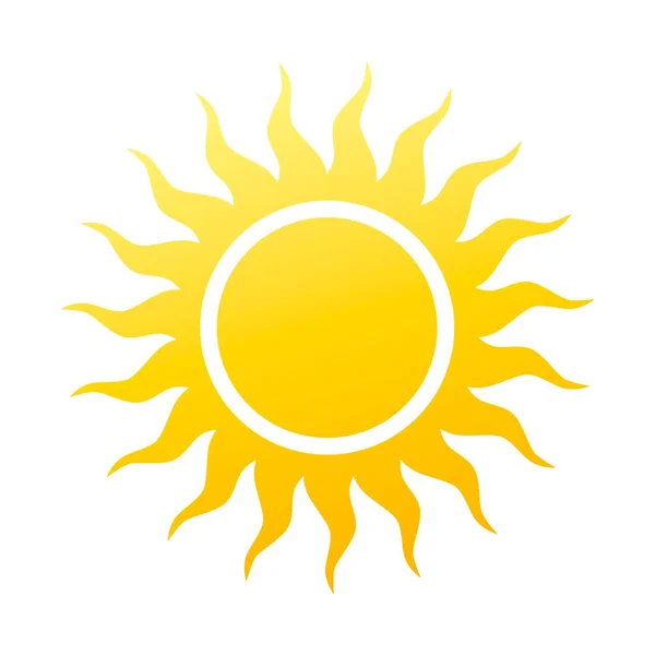 Símbolo Amarillo Del Sol Icono Del Sol — Vector de stock
