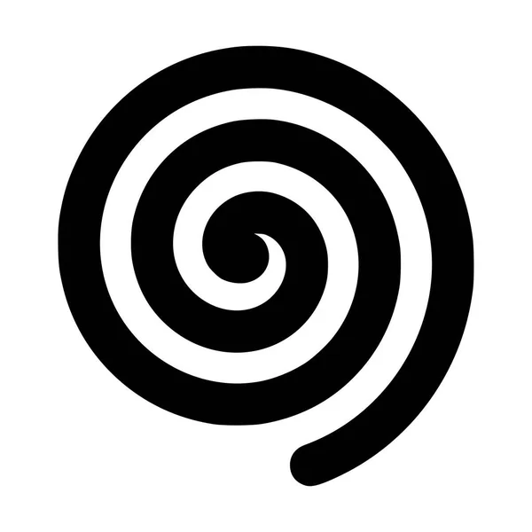 Basit bir spiral işareti. Sarmal içinde kıvrılmış bir çizgi
