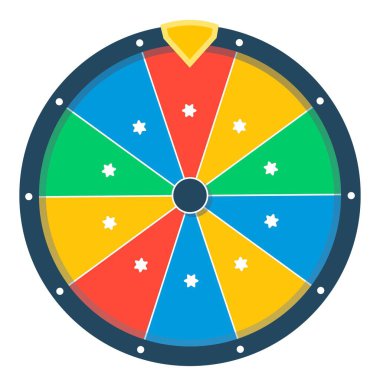 Wheel of fortune. Lottery multicolored wheel of fortune clipart