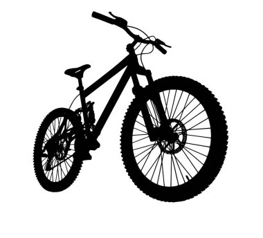 Dağ bisikleti silueti. MTB bisikleti
