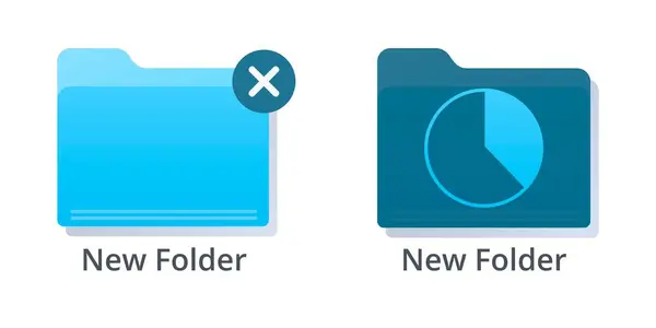 Illustration New Folder Upload New Folder — Stock Vector