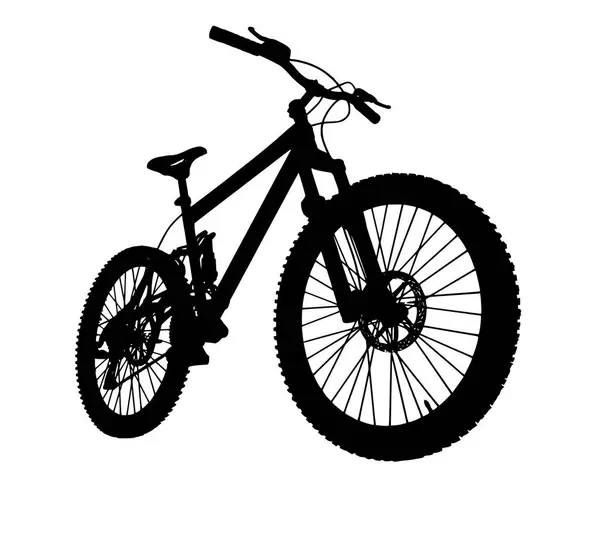 Dağ bisikleti silueti. MTB bisikleti