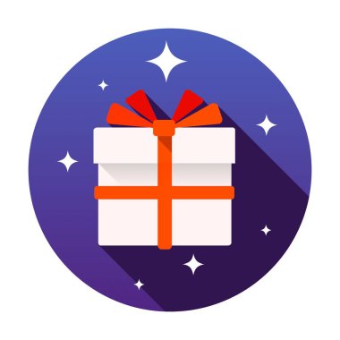 Kırmızı kurdeleli ve fiyonklu bir hediye.