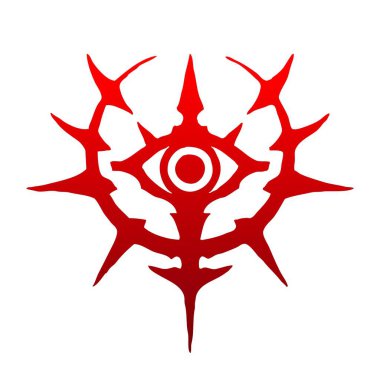 Kırmızı gözün soyut görüntüsü