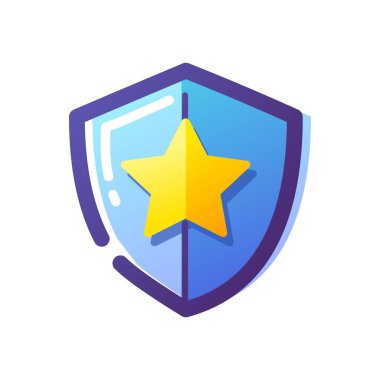 Yıldızlı bir kalkan tasviri. Öncelik koruma simgesi