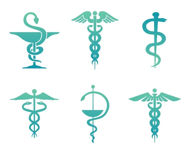 Caduceus tıbbın sembolü. İlaç belirtileri