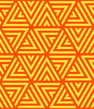 Birçok üçgenin kusursuz kırmızı ve sarı deseni