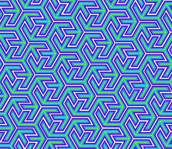 Abstraktes Geometrisches Nahtloses Muster Für Verpackungen Grün Blaues Nahtloses Muster Vektorgrafiken