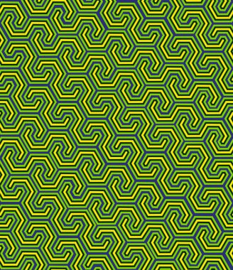 Yeşil sarı geometrik desen. Koyu bir arkaplanda soyut ve pürüzsüz desen