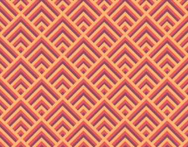 Üçgenlerin sıcak kırmızı turuncu vektör deseni. Soyut geometrik dikişsiz desen