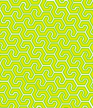 Beyaz arkaplanda soyut yeşil, pürüzsüz geometrik desen