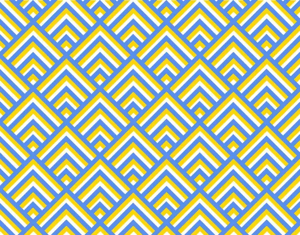 Geometrisches Nahtloses Muster Mit Dreiecken Für Die Verpackung Gelbblaues Nahtloses Stockillustration
