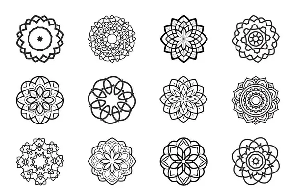 Çiçek desenli yuvarlak desenler.