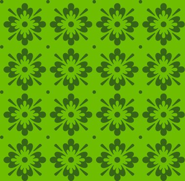 Yeşil çiçek desenli. Arkaplan ve arkaplanlar için soyut desen