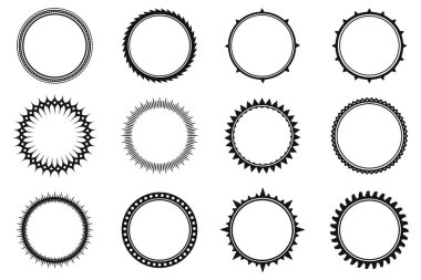 Dairesel Çerçeveler ve Dekoratif Kenarlıklar Ayarlandı