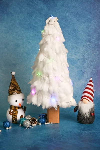 Árbol Navidad Estilizado Algodón — Foto de Stock