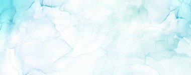 Akan organik dokuya sahip soyut mavi ve beyaz mürekkep sanatı