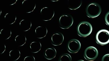 Soyut Yeşil Metal Halkalar Arkaplanı: Karanlık ve Gizemli Tasarım