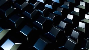 Soyut Koyu Mavi Metalik Küp Arkaplan DokusuName