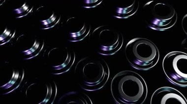 Soyut Metalik Halkalar: Çemberler ve Gölgeler Senfonisi