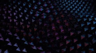 Soyut Koyu Üçgen Geometrik Desen