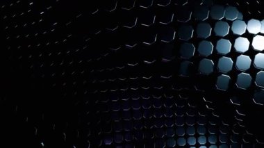 Soyut Altıgen Desen: Koyu Mavi ve Mor Geometrik Tasarım