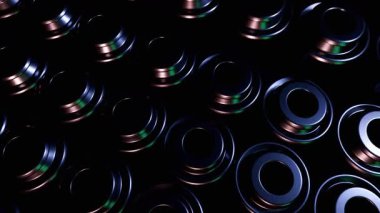 Soyut Metalik Halkalar: Karanlık, Parlak Bir Kompozisyon