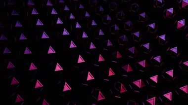 Soyut Mor ve Pembe Üçgen Şekil
