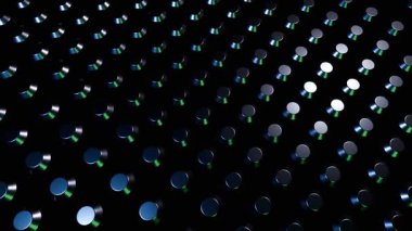 Soyut 3B Yapılandırma: Silindirik Koyu Renkli Dizgi