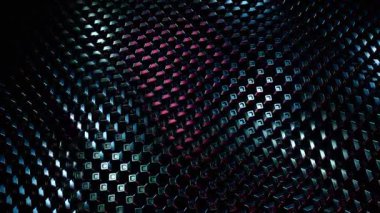 Soyut Dijital Doku: Koyu Mavi ve Pembe Metalik Küpler