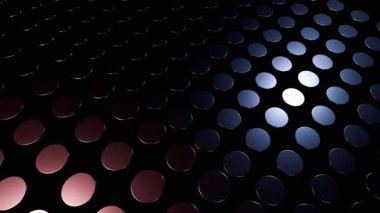 Soyut Metalik Çember Şablonu: Aydınlanmış Noktaların Dijital Sanatı