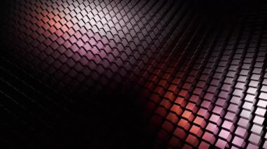 Soyut Kırmızı ve Gri Küpler Dijital Sanat Arkaplanı